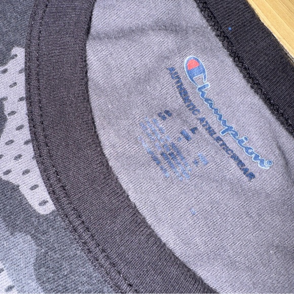 Champion Men's Medium T-Shirt Crew Neck Camo Camouflage Black Athletic Tee Skate - Picture 7 of 8